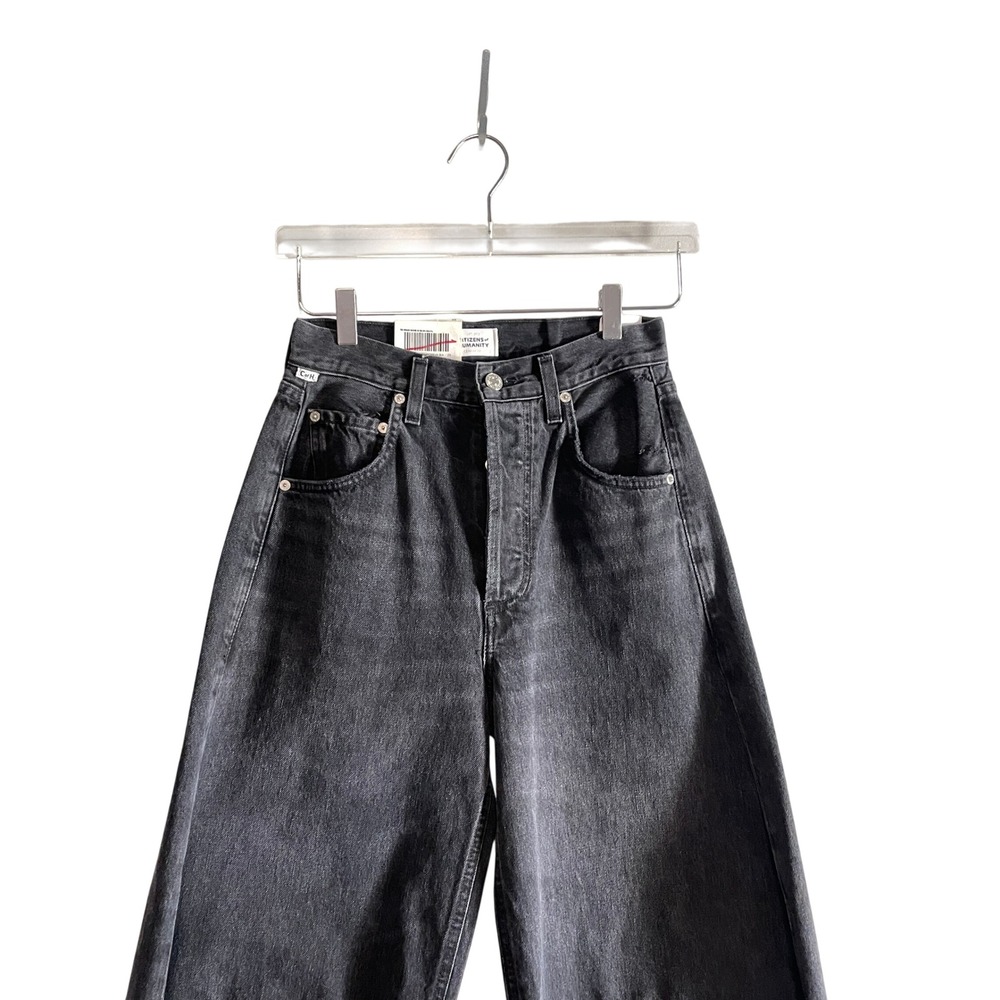 Citizens of Humanity Horseshoe Baggy Wide Leg Denim Jeans Size 23 Black - Picture 10 of 13